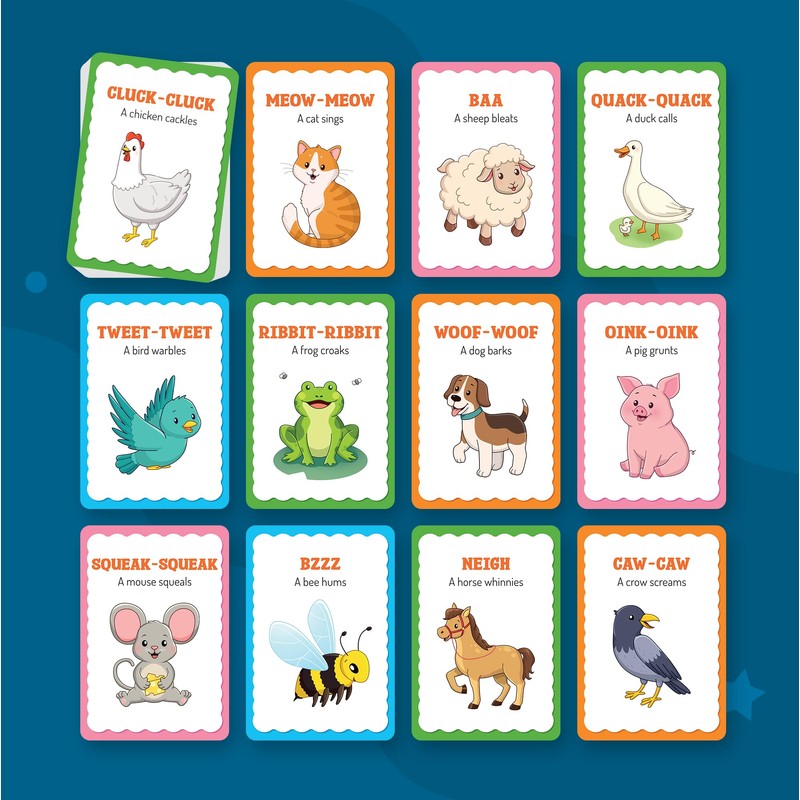 Speech Therapy Flash Cards for Toddlers 1-4, Phonics, Learning Toys