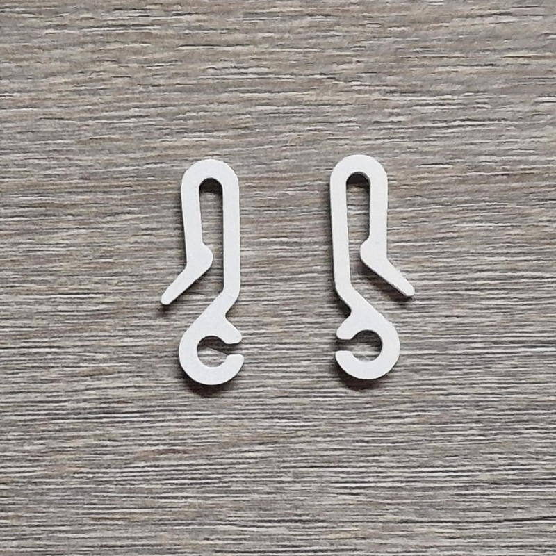 20 Shower Hooks, White