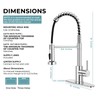 KHQF Kitchen Faucet with Pull Down Sprayer,Commercial Single Handle Stainless
