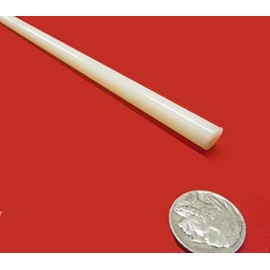 Natural Nylon Extruded Round Rod .375" (3/8") x 5 Ft Length 8 pcs 40 Feet