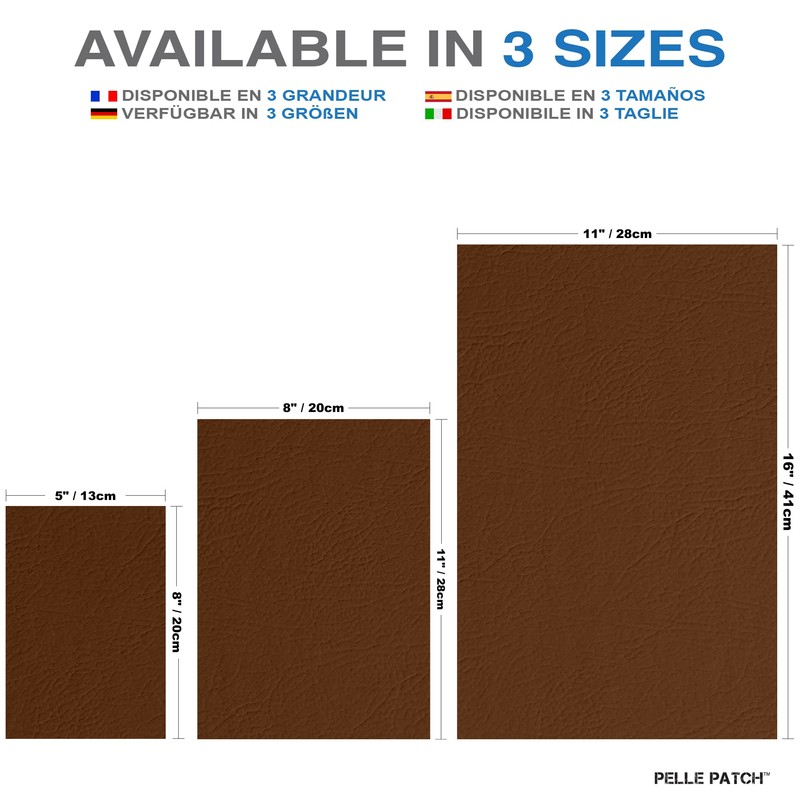 Pelle Patch - Leather Adhesive Sheets - 25 Colors Available