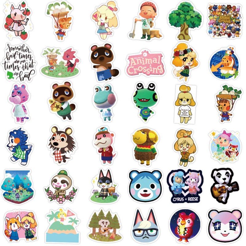 Animal Crossing Stickers 100 Pcs for Laptop, Bumper, Water Bottles,