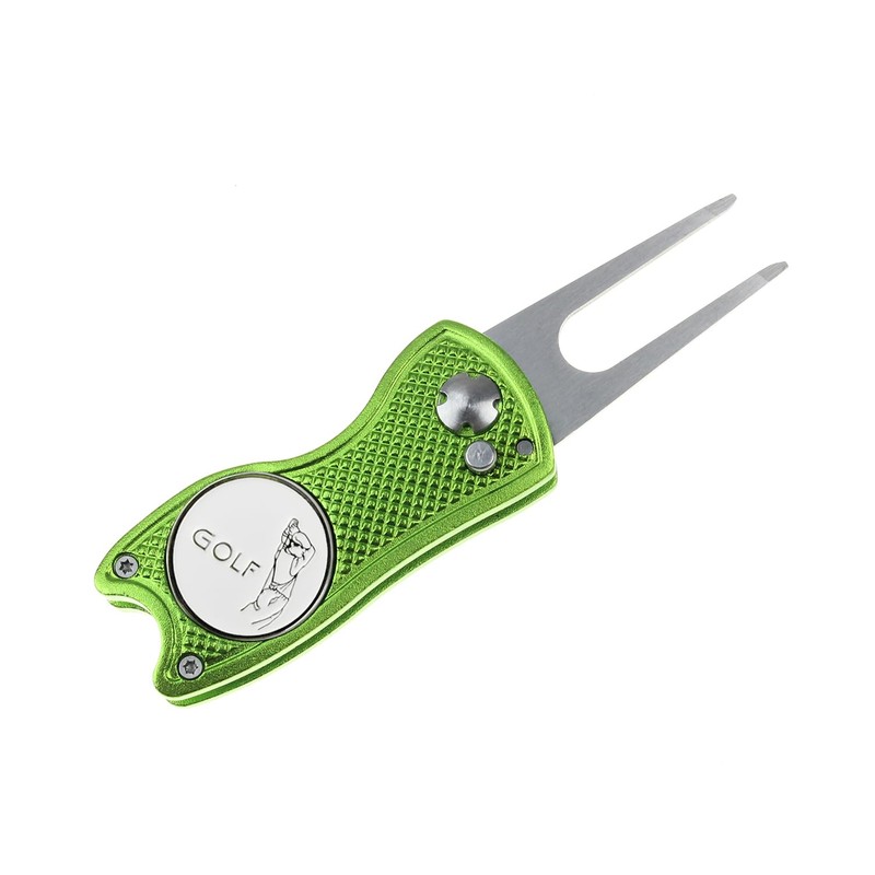 Crestgolf Divot Fork Golf Foldable, Manual Golf Divot Tool with