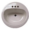 Bootz Industries 021-2437-00 Bathroom Sink, Round, Steel, 19", White