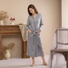 Women's Robes Lightweight Soft Cotton Blend, Ladies Bathrobe Absorbent Breathable