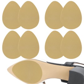 Agarres para zapatos en la parte inferior de los zapatos, almohadillas antideslizantes, protector de suela de zapatos, almohadillas de tracción de zapatos, agarre antideslizante para zapatos de tacón alto (4 pares, 8 unidades, amarillo)