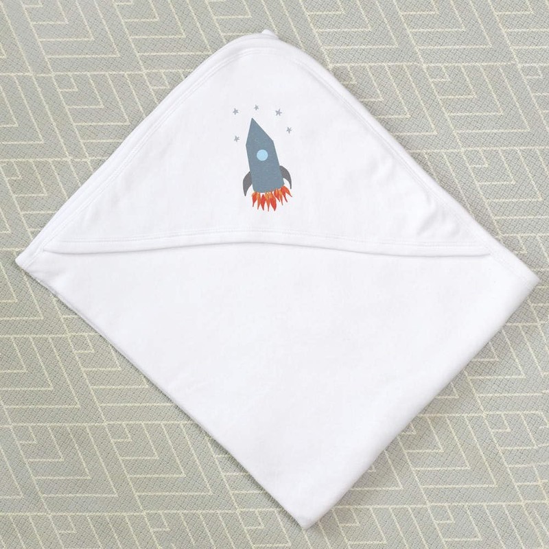 Azeeda 'Rocket Launching Into Space' Baby Hooded Towel (HT00027908)