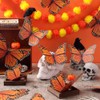 AmazingSpark - 12 decoraciones de mariposa monarca, naranja, 12/10/8