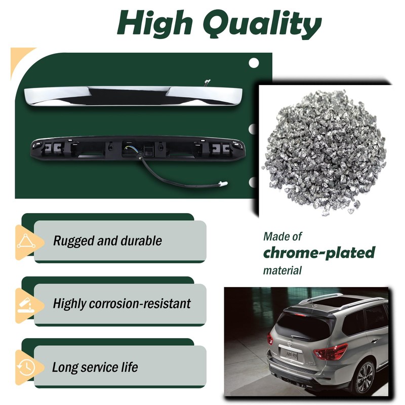 Upgrade 90810-9PG2D Rear Tailgate Chrome Handle Garnish Finisher Molding with