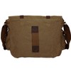 Berchirly Men 14.7Inch Laptop Messenger Crossbody Bag Military Canvas Leather