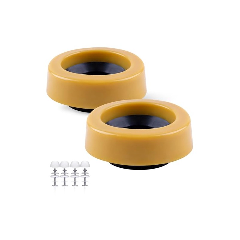 2-Pack Extra Thick Toilet Wax Ring Replacement Kit with 304