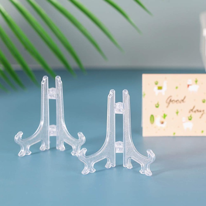 Artliving 3 Inch Clear Plastic Easels or Stand/Plate Holders to