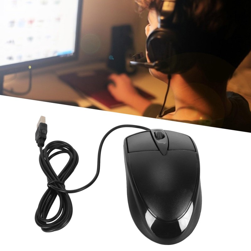 Corded Mouse, 1000 DPI ABS 4.9ft Wired Mouse with 3