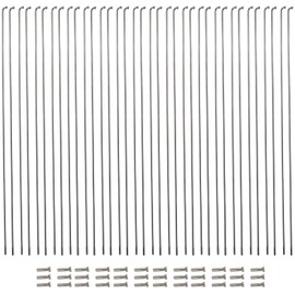Vincita 36 Pieces 14G J Bend Bicycle Stainless Steel Spokes 254mm - 294mm with Brass Nipples for MTB Wheel Spokes, Ebike, Downhill, Trekking, City Bikes - Replacement/Repair Spokes (274 MM)…