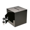 Source One Premium Acrylic Cube Donation Box with Deluxe Rear