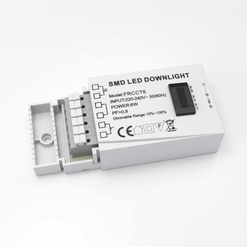 UKEW 6W LED Recessed Ceiling Downlight - White 600 Lumens