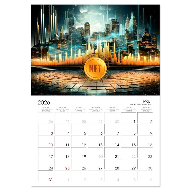 CRYPTO Blockchain technology and digital assets (Monthly Wall Calendar 2026