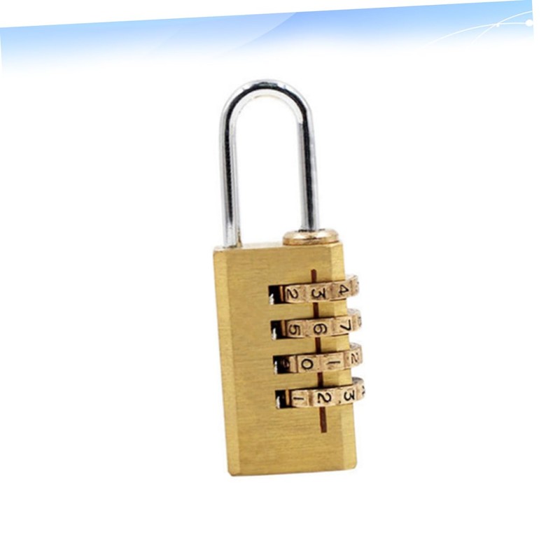 DOITOOL 3 Pcs 4-dial Number Lock Suitcase Lock Travel Door