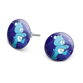 Care Bears: Unlock the Magic Grumpy Bear Bedtime Novelty Silver Plated Stud Earrings
