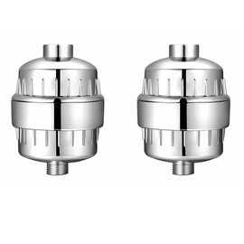 2 Pack 20-Stage Filtered Shower Head - Reduces Hard Water, Chlorine & Fluoride