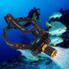 Head Torch, 5000lm, 5 Modes, LED Diving Flashlight, 100 Meters,