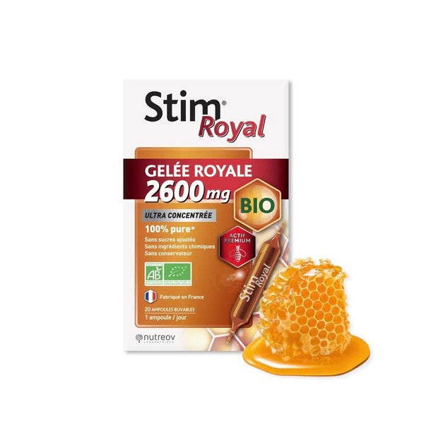 Nutreov Stim Royal Gelée Royale 2600 mg Bio 20 Ampoules