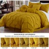 Chezmoi Collection Sydney Mustard Yellow Comforter Set Queen Size 7-Piece
