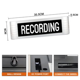 RECORDING Studio LED Light, Illuminated Sign, Many Lighting Modes Wireless Using With Remote Control, for Recording Radio Bar Pub Home Decoration