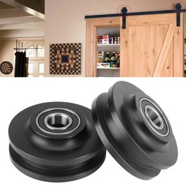 Door Wheel 2Pcs Sliding Barn Door Wheel Closet Hardware Roller Cabinet Window Pulley Home Use