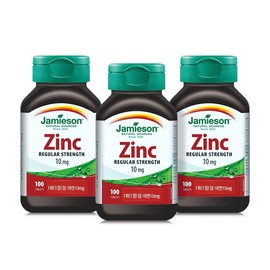 Jamieson Zinc Gift Set (245mg x 100 tablets x 3 bottles) 300-day supply / 자미에슨 아연 선물세트 (245mg x 100정 x 3병) 300일분