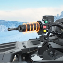 KEMIMOTO ATV Heated Grips, 6-Level Adjustable USB Handlebar Heater, IP67 Waterproof Motorcycle Heated Grip Pads for 22mm Motorcycle/ATV Handlebars