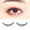 Musegetes 3D False Eyelashes, Popular, Natural Black Base, Soft Core,