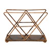 OwlGift Copper Modern Geometric Triangle Metal Wire Upright Napkin Holder