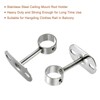 sourcing map 2 Pcs Ceiling Mount Bracket, Wardrobe Pipe Bracket,