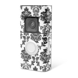 MightySkins Glossy Glitter Skin Compatible with Ring Video Doorbell Plus - Vintage Damask | Protective, Durable High-Gloss Glitter Finish | Easy to Apply
