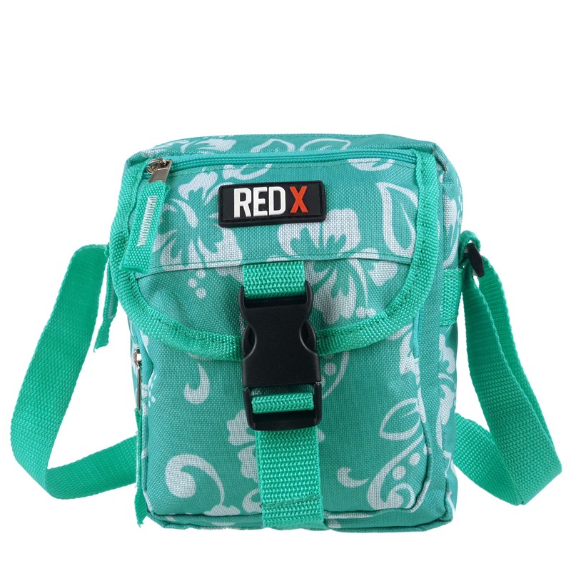 RED X Mens Ladies Hibiscus Cross Body Utility Bag