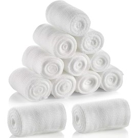 Elastic Gauze Bandage Rolls, 16Pcs Conforming Stretch Bandage Soft Gauze Roll, 10cm x 4.5m, Conforming Stretch Medical Wrap