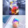 YOKIOU RGB Cube Prism, 15/18/20mm Dispersion Prism Optical Glass X-Cube