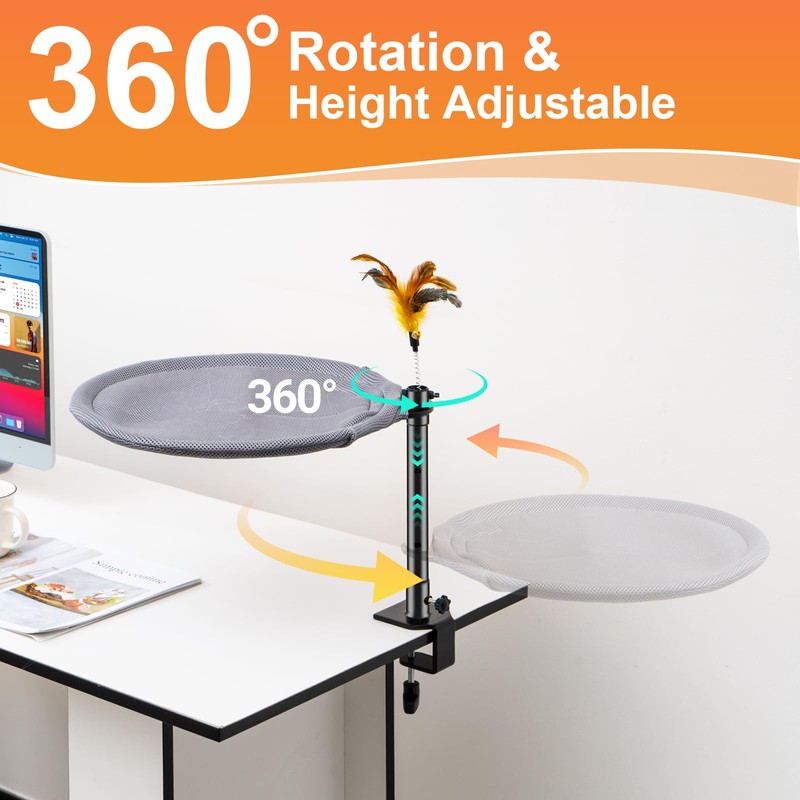 Uross Cat Desk Bed - Adjustable Height & 360 Rotation
