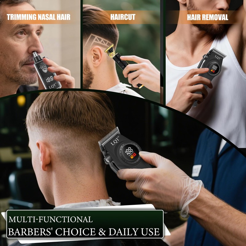 Hair Clippers for Men, 3-Piece Professional Grooming Kit Includes Hair