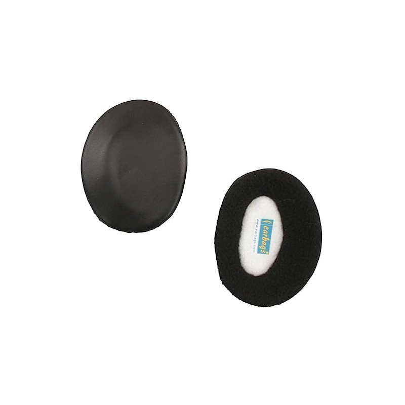 Earbags Fashion Ear Warmers Leather Black M
