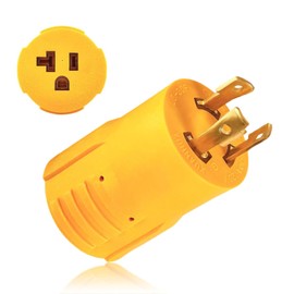 NEMA L5-30P to 5-15/20R RV Generator Adapter, 3-Prong Locking Generator Shore Power Adapter: NEMA L5-30P to Household Regular 5-15R/5-20R Inlet Connector - 30A to 110V/120V for RVs & Marine