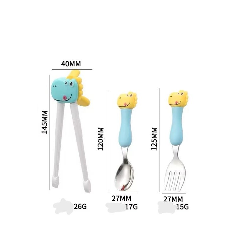 Cute Dinosaur Kids Cutlery Travel Set – Portable Cutlery for