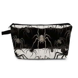 YULUENZE Gothic Spider Makeup Bag Cute Small Organizer Bag with Zipper Gothic Spider Cosmetic Bag Aesthetic Birthday Present for Women Friends -2