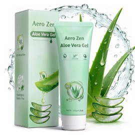 Aero Zen 98% Organic Aloe Vera Gel, Natural Moisturizing Pure Aloe for Face and Arms, Soothing & Hydrating Aloe Gel for Sunburn Relief and Deep Skin Nourishment, 4.23 oz