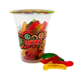 Fun Fruit Bites Gummy Worm Cup (Halal) (Pack 6)