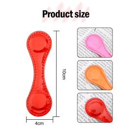 Leather Magnetic Bookmark, 3Pcs Mirror Magnetic Bookmarks, Magnet Bookmark Clips Gift for Women, Kids, Reading Lovers, Teacher Gift for School Office Home Supplies (Orange+Pink+Red)