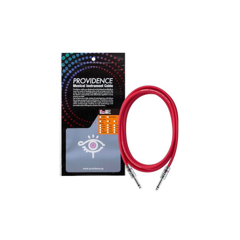 Providence LE501 Shielded Cable 1m S/S Plug (Straight/Straight) Red