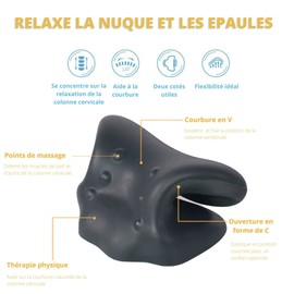Ozental Neck Support Pillow, Chiropractic Device for Cervical Spine Correction, Massage Pillow for Cervical Spine and Neck to Relieve Painful Cervical Spine