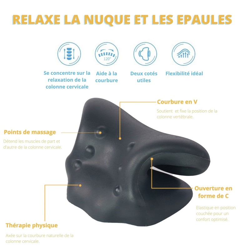 Ozental Neck Support Pillow, Chiropractic Device for Cervical Spine Correction,